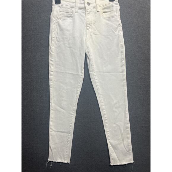 Joe's Womens Mid Rise Skinny Ankle Raw Hem White Size 24 Jeans - Picture 1 of 10